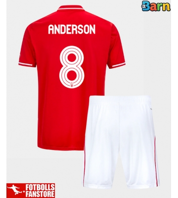 Nottingham Forest Elliot Anderson #8 Hemmatröja Barn 2025-26 Kortärmad (+ Korta byxor)