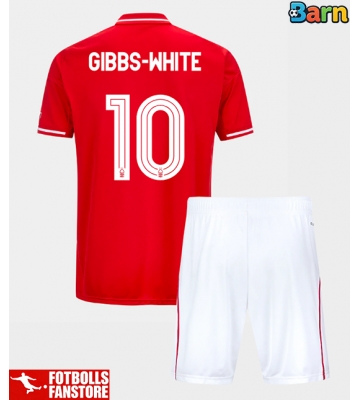 Nottingham Forest Morgan Gibbs-White #10 Hemmatröja Barn 2025-26 Kortärmad (+ Korta byxor)