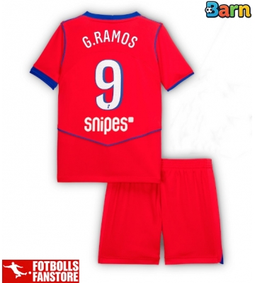Paris Saint-Germain Goncalo Ramos #9 Tredje Tröja Barn 2025-26 Kortärmad (+ Korta byxor)