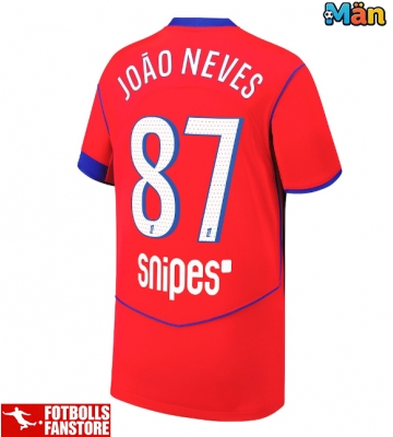 Paris Saint-Germain Joao Neves #87 Tredje Tröja 2025-26 Kortärmad