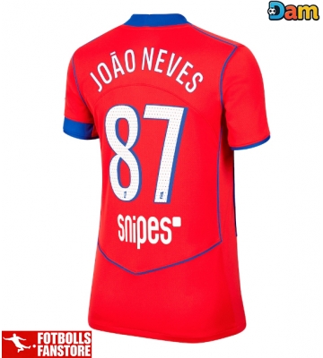 Paris Saint-Germain Joao Neves #87 Tredje Tröja Dam 2025-26 Kortärmad