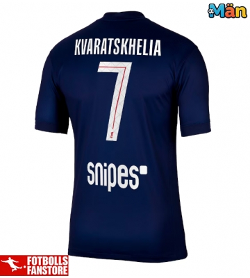 Paris Saint-Germain Khvicha Kvaratskhelia #7 Hemmatröja 2025-26 Kortärmad