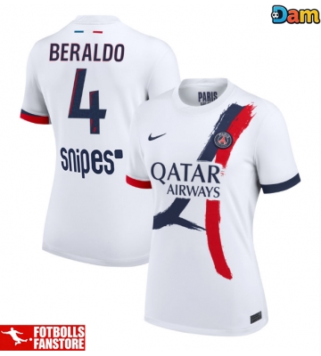 Paris Saint-Germain Lucas Beraldo #4 Bortatröja Dam 2025-26 Kortärmad