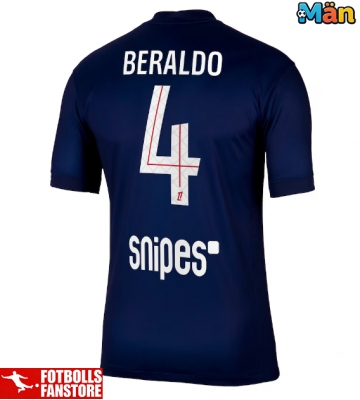 Paris Saint-Germain Lucas Beraldo #4 Hemmatröja 2025-26 Kortärmad