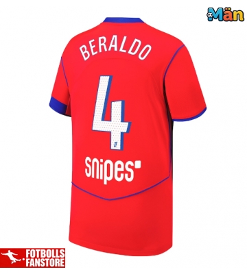 Paris Saint-Germain Lucas Beraldo #4 Tredje Tröja 2025-26 Kortärmad