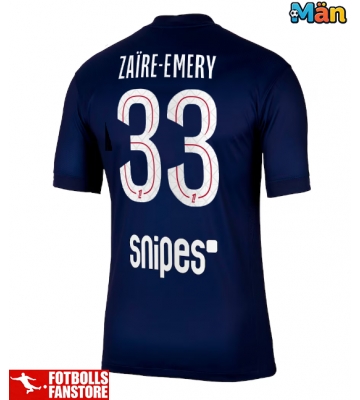 Paris Saint-Germain Warren Zaire-Emery #33 Hemmatröja 2025-26 Kortärmad