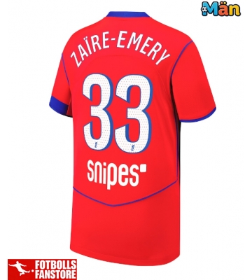 Paris Saint-Germain Warren Zaire-Emery #33 Tredje Tröja 2025-26 Kortärmad