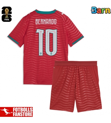 Portugal Bernardo Silva #10 Hemmatröja Barn VM 2026 Kortärmad (+ Korta byxor)