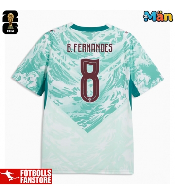 Portugal Bruno Fernandes #8 Bortatröja VM 2026 Kortärmad
