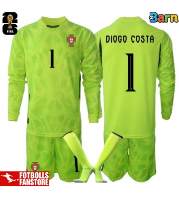 Portugal Diogo Costa #1 Målvakt Hemmatröja Barn VM 2026 Långärmad (+ Korta byxor)