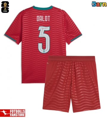 Portugal Diogo Dalot #5 Hemmatröja Barn VM 2026 Kortärmad (+ Korta byxor)