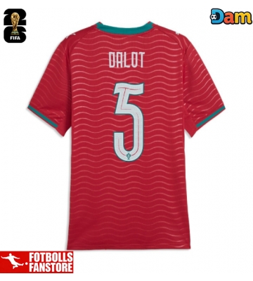Portugal Diogo Dalot #5 Hemmatröja Dam VM 2026 Kortärmad
