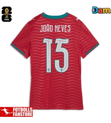 Portugal Joao Neves #15 Hemmatröja Dam VM 2026 Kortärmad
