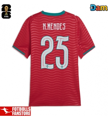 Portugal Nuno Mendes #25 Hemmatröja Dam VM 2026 Kortärmad