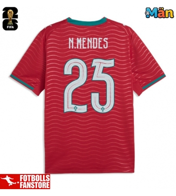 Portugal Nuno Mendes #25 Hemmatröja VM 2026 Kortärmad