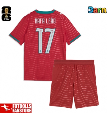 Portugal Rafael Leao #17 Hemmatröja Barn VM 2026 Kortärmad (+ Korta byxor)