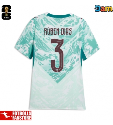 Portugal Ruben Dias #3 Bortatröja Dam VM 2026 Kortärmad