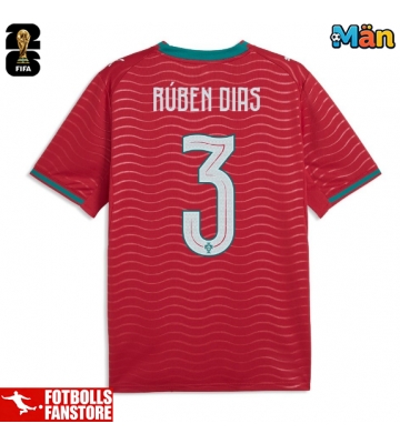 Portugal Ruben Dias #3 Hemmatröja VM 2026 Kortärmad