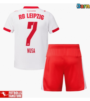RB Leipzig Antonio Nusa #7 Hemmatröja Barn 2025-26 Kortärmad (+ Korta byxor)