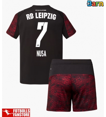 RB Leipzig Antonio Nusa #7 Tredje Tröja Barn 2025-26 Kortärmad (+ Korta byxor)