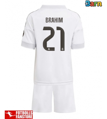 Real Madrid Brahim Diaz #21 Hemmatröja Barn 2025-26 Kortärmad (+ Korta byxor)