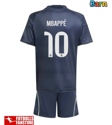 Real Madrid Kylian Mbappe #10 Bortatröja Barn 2025-26 Kortärmad (+ Korta byxor)