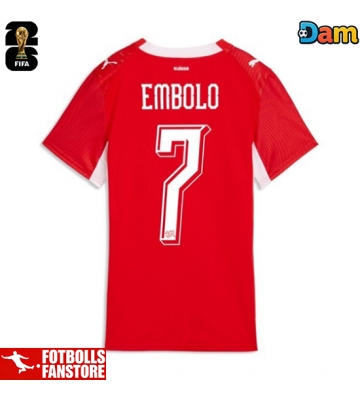 Schweiz Breel Embolo #7 Hemmatröja Dam VM 2026 Kortärmad