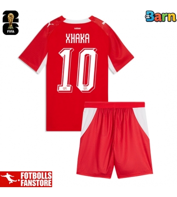 Schweiz Granit Xhaka #10 Hemmatröja Barn VM 2026 Kortärmad (+ Korta byxor)