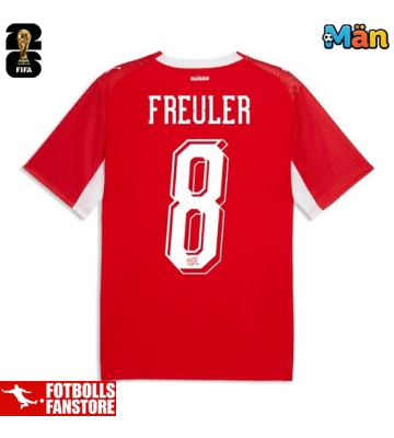 Schweiz Remo Freuler #8 Hemmatröja VM 2026 Kortärmad