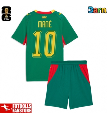 Senegal Sadio Mane #10 Bortatröja Barn VM 2026 Kortärmad (+ Korta byxor)