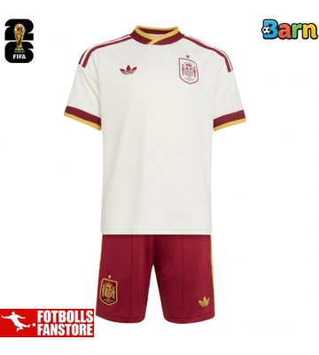 Spanien Bortatröja Barn VM 2026 Kortärmad (+ Korta byxor)