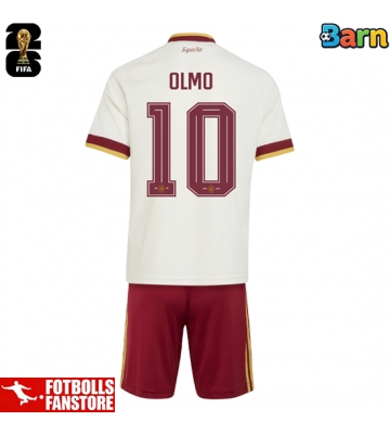 Spanien Dani Olmo #10 Bortatröja Barn VM 2026 Kortärmad (+ Korta byxor)