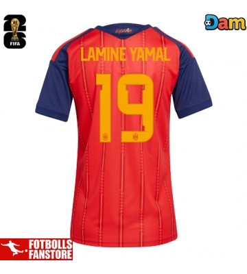 Spanien Lamine Yamal #19 Hemmatröja Dam VM 2026 Kortärmad