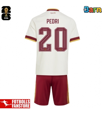 Spanien Pedri Gonzalez #20 Bortatröja Barn VM 2026 Kortärmad (+ Korta byxor)
