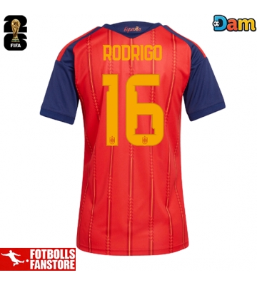 Spanien Rodri Hernandez #16 Hemmatröja Dam VM 2026 Kortärmad