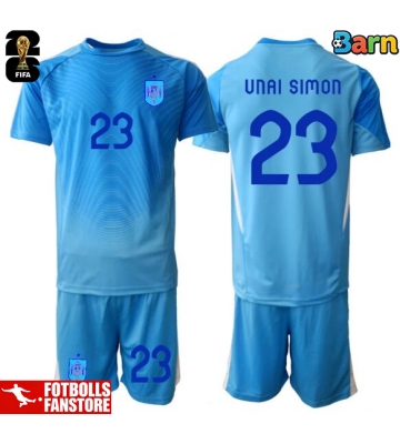 Spanien Unai Simon #23 Målvakt Hemmatröja Barn VM 2026 Kortärmad (+ Korta byxor)