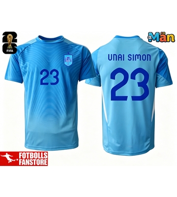 Spanien Unai Simon #23 Målvakt Hemmatröja VM 2026 Kortärmad