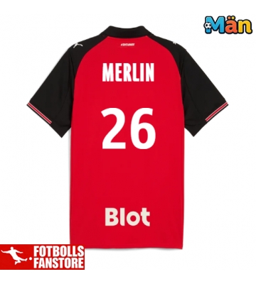 Stade Rennais Quentin Merlin #26 Hemmatröja 2025-26 Kortärmad