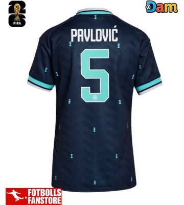 Tyskland Aleksandar Pavlovic #5 Bortatröja Dam VM 2026 Kortärmad