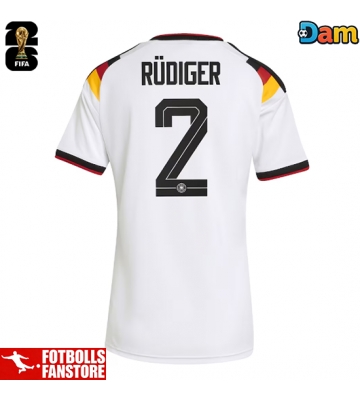 Tyskland Antonio Rudiger #2 Hemmatröja Dam VM 2026 Kortärmad