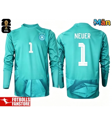 Tyskland Manuel Neuer #1 Målvakt Hemmatröja VM 2026 Långärmad