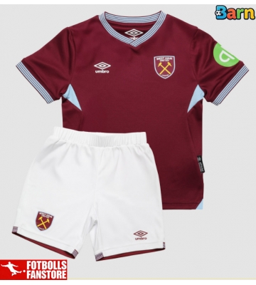 West Ham United Hemmatröja Barn 2025-26 Kortärmad (+ Korta byxor)