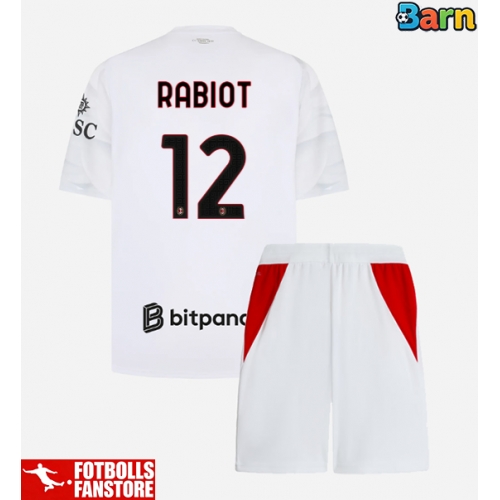 AC Milan Adrien Rabiot #12 Bortatröja Barn 2026-27 Kortärmad (+ Korta byxor)
