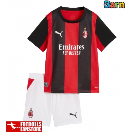 AC Milan Adrien Rabiot #12 Hemmatröja Barn 2026-27 Kortärmad (+ Korta byxor)