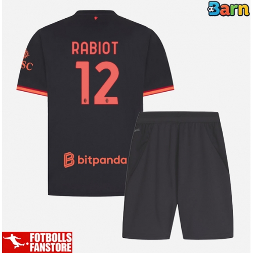 AC Milan Adrien Rabiot #12 Tredje Tröja Barn 2026-27 Kortärmad (+ Korta byxor)