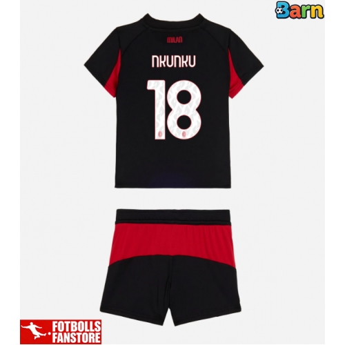AC Milan Christopher Nkunku #18 Hemmatröja Barn 2025-26 Kortärmad (+ Korta byxor)