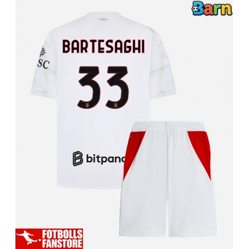 AC Milan Davide Bartesaghi #33 Bortatröja Barn 2026-27 Kortärmad (+ Korta byxor)