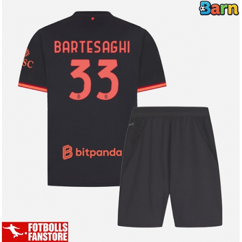 AC Milan Davide Bartesaghi #33 Tredje Tröja Barn 2026-27 Kortärmad (+ Korta byxor)
