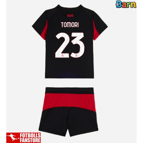 AC Milan Fikayo Tomori #23 Hemmatröja Barn 2025-26 Kortärmad (+ Korta byxor)