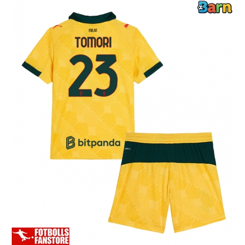 AC Milan Fikayo Tomori #23 Tredje Tröja Barn 2025-26 Kortärmad (+ Korta byxor)
